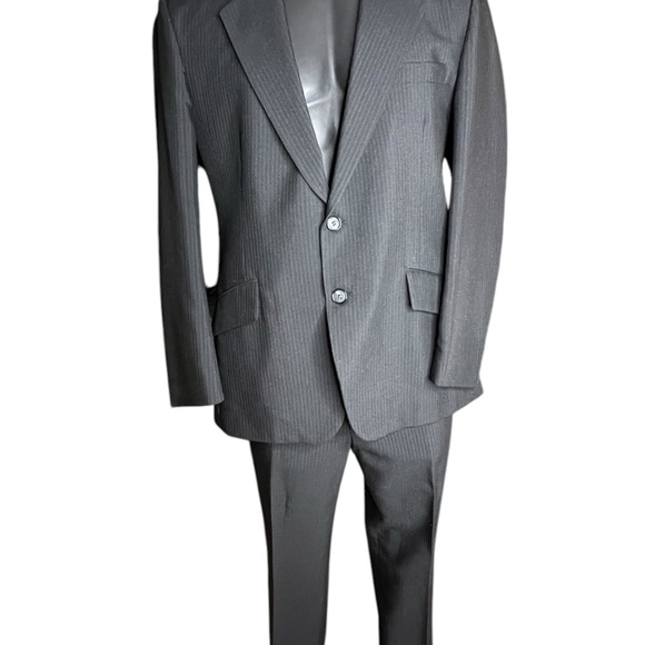 Sergio Valente Suit Jacket Adult Mens 42 Gray Charcoal - Picture 7 of 13